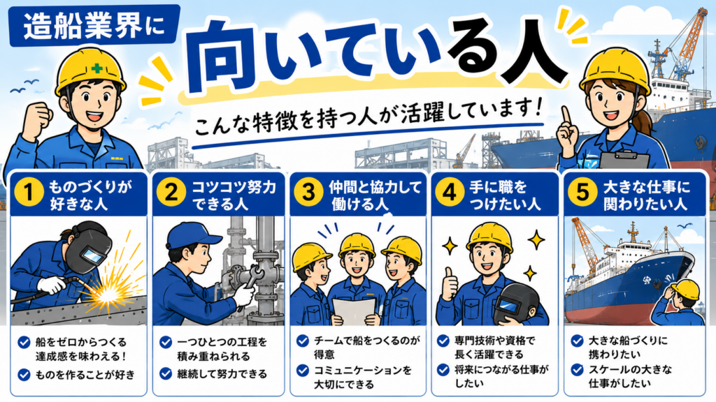 造船業界に向いている人