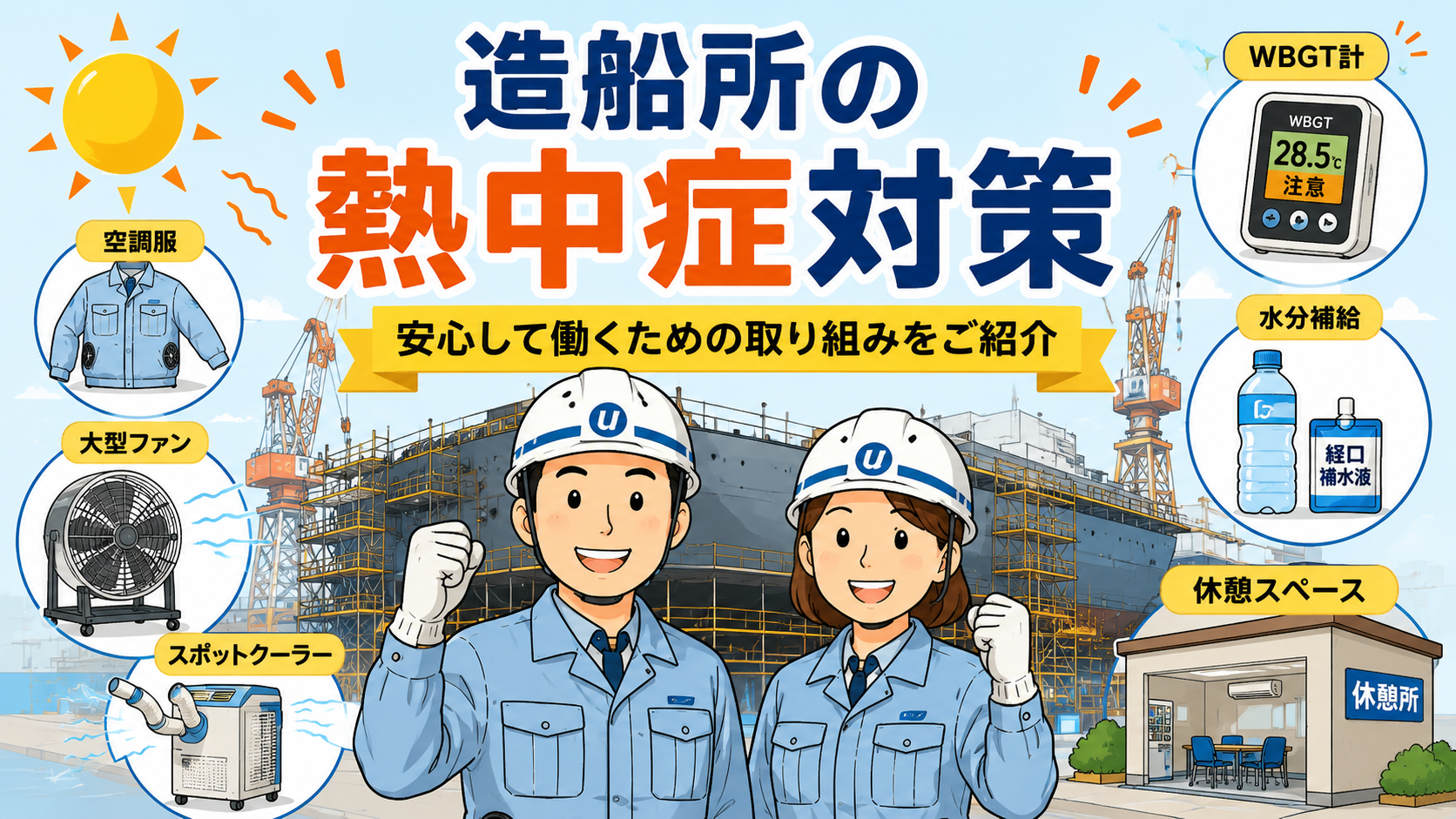 造船所で行われている熱中症対策をご紹介