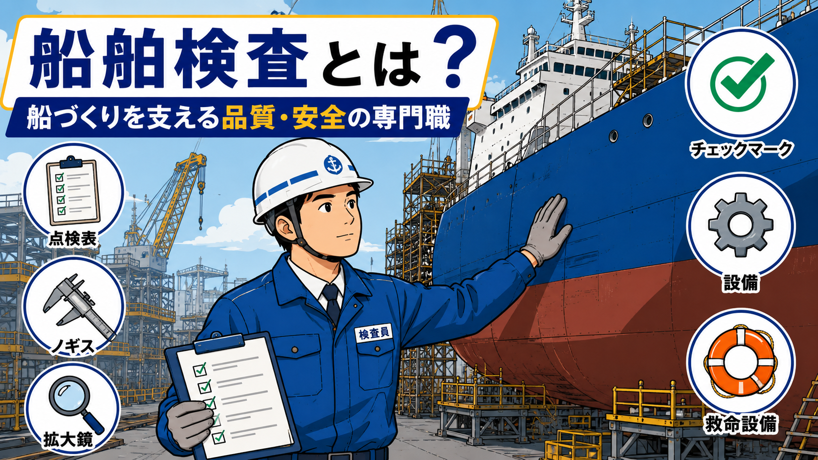 船舶検査とは？仕事内容や身につく資格、広がるキャリアを解説